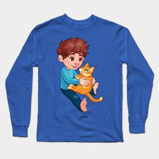 Boy and Pet Long Sleeve T-Shirt